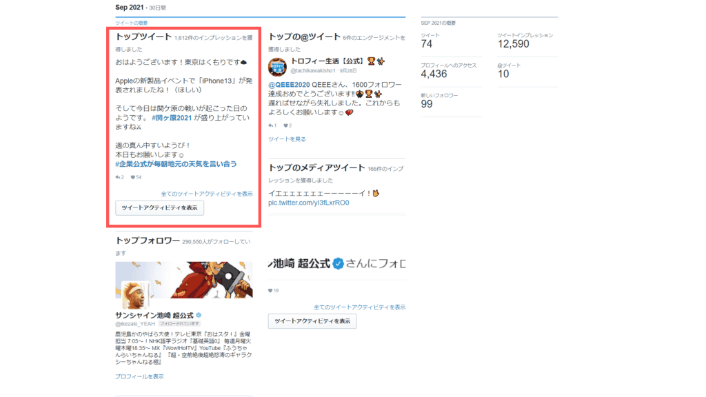 ホーム|人気ツイートの確認